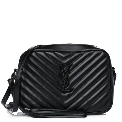 Saint Laurent Calfskin Matelasse Monogram Lou Camera Bag Black 1 of 5