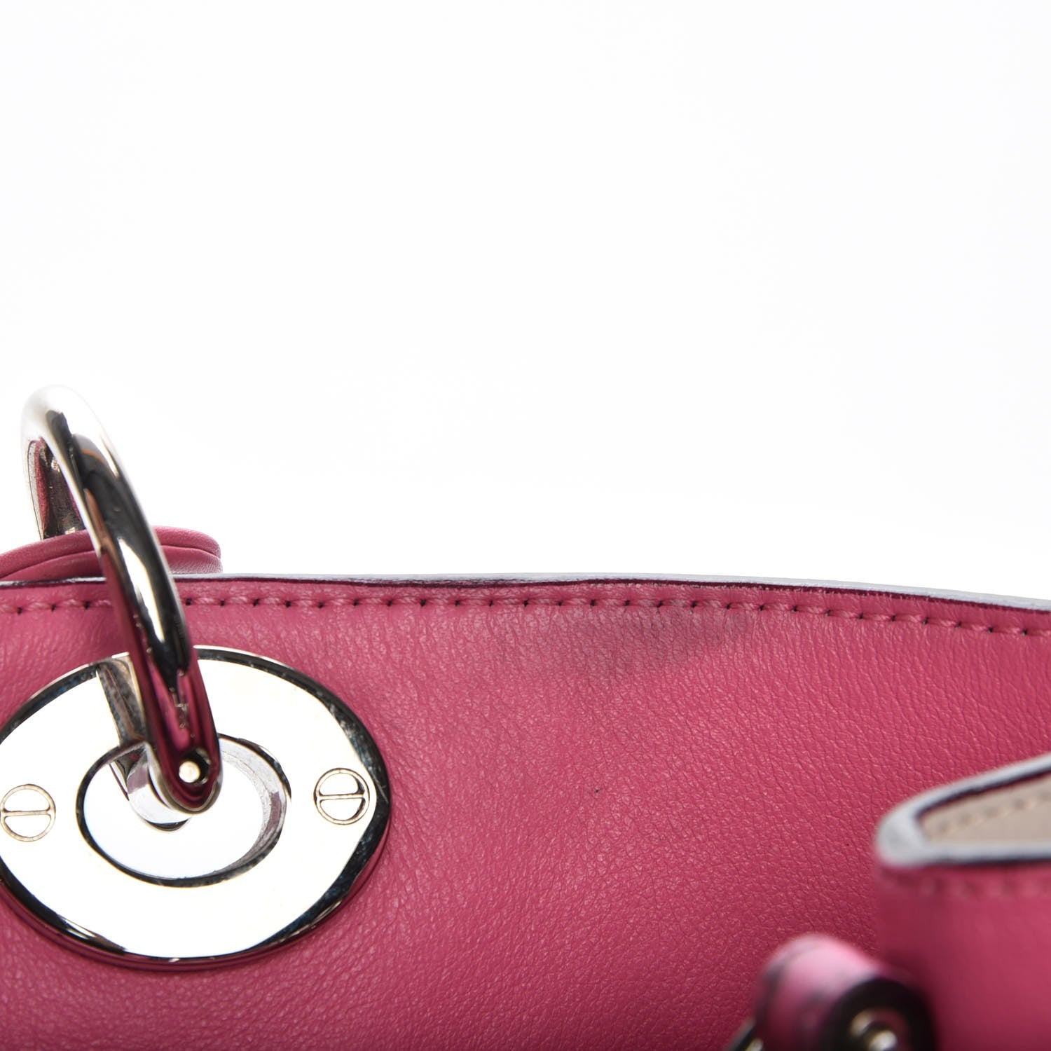 Christian Dior Smooth Calfskin Medium Tri-Color Diorissimo Bag Navy Pink 11 of 21