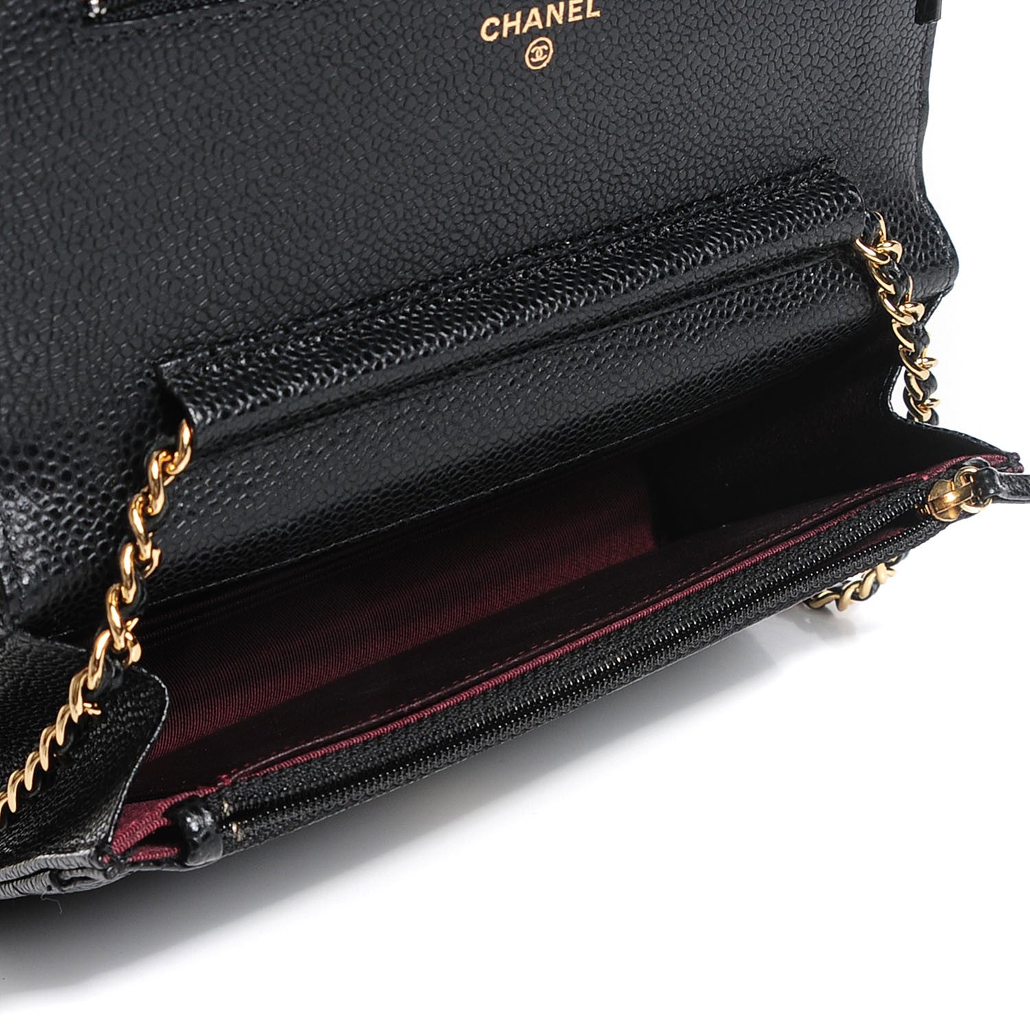 Chanel Caviar Quilted Wallet On Chain WOC Black 6 of 9