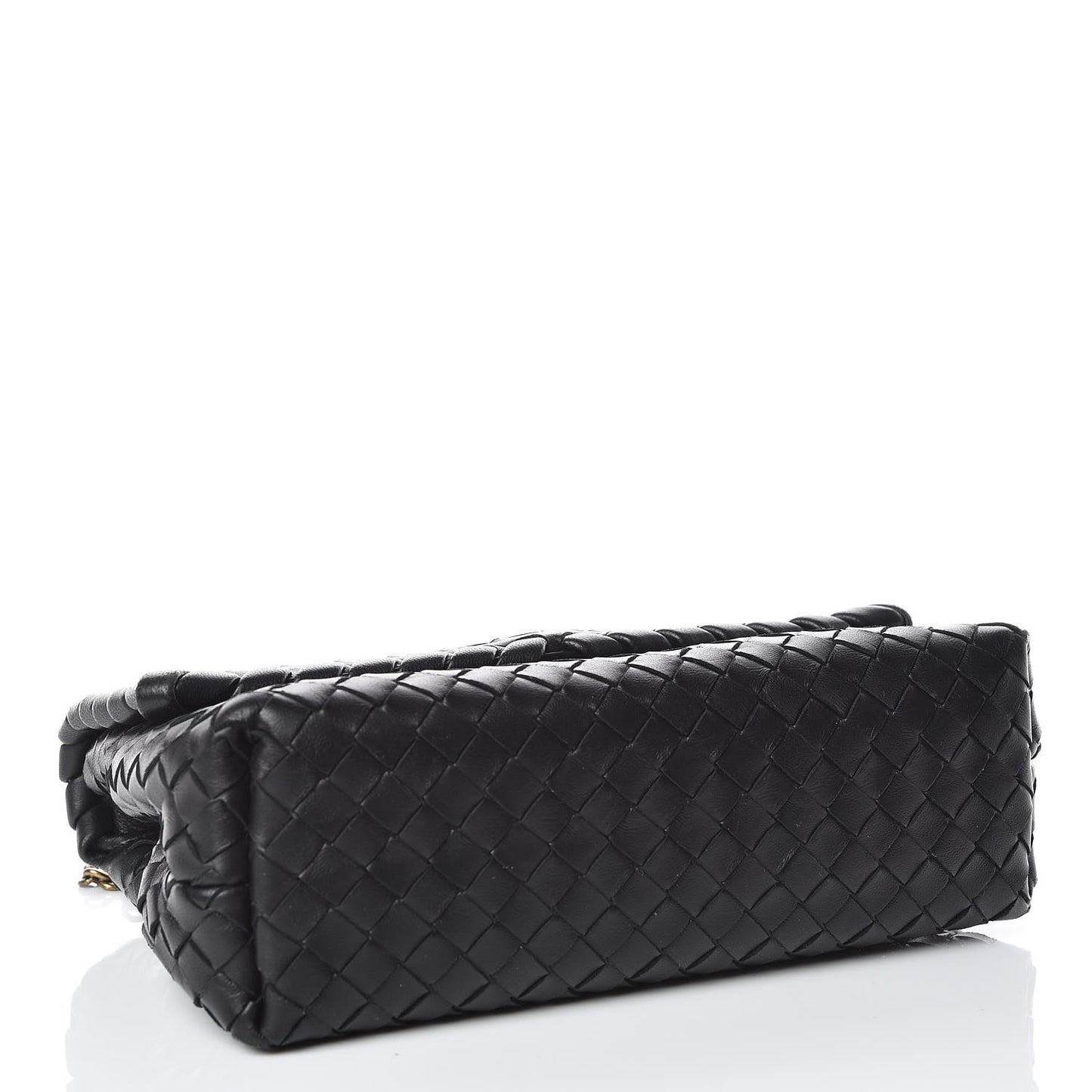 Nappa Intrecciato Baby Olimpia Shoulder Bag Black