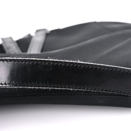 Christian Dior Canvas Patent Calfskin Saddle Bag Black 14 of 17