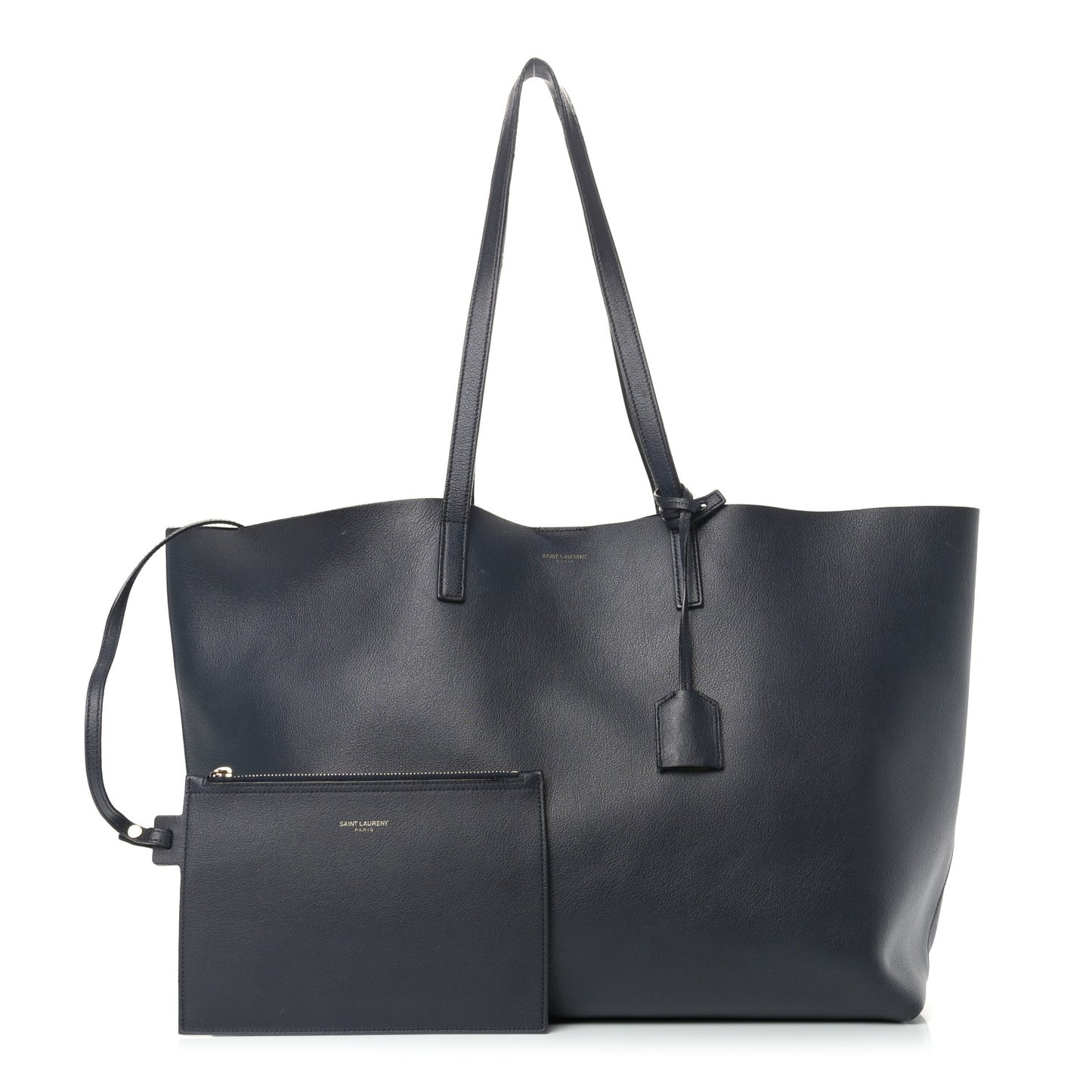 Calfskin Large Shopping Tote Deep Marine