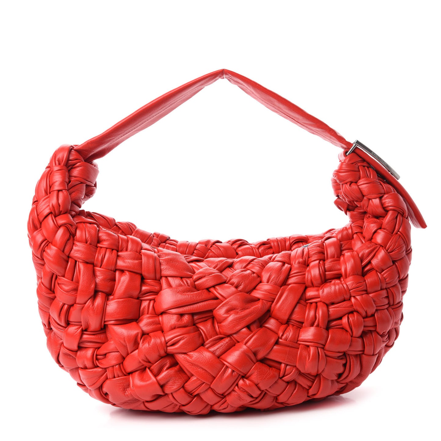 Paper Calfskin Intrecciato Banana Shoulder Bag Nail Polish