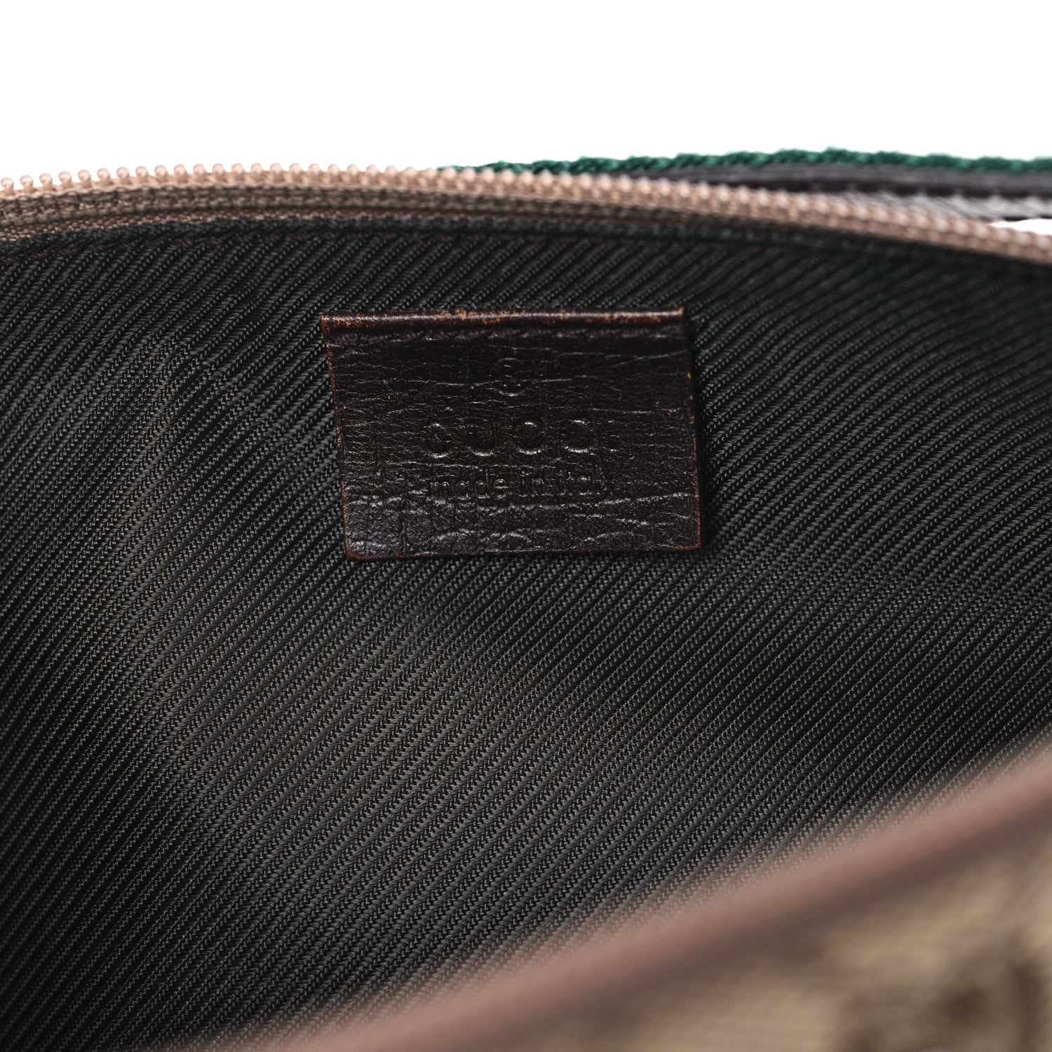 Gucci Monogram Web Boat Pochette Brown 6 of 11