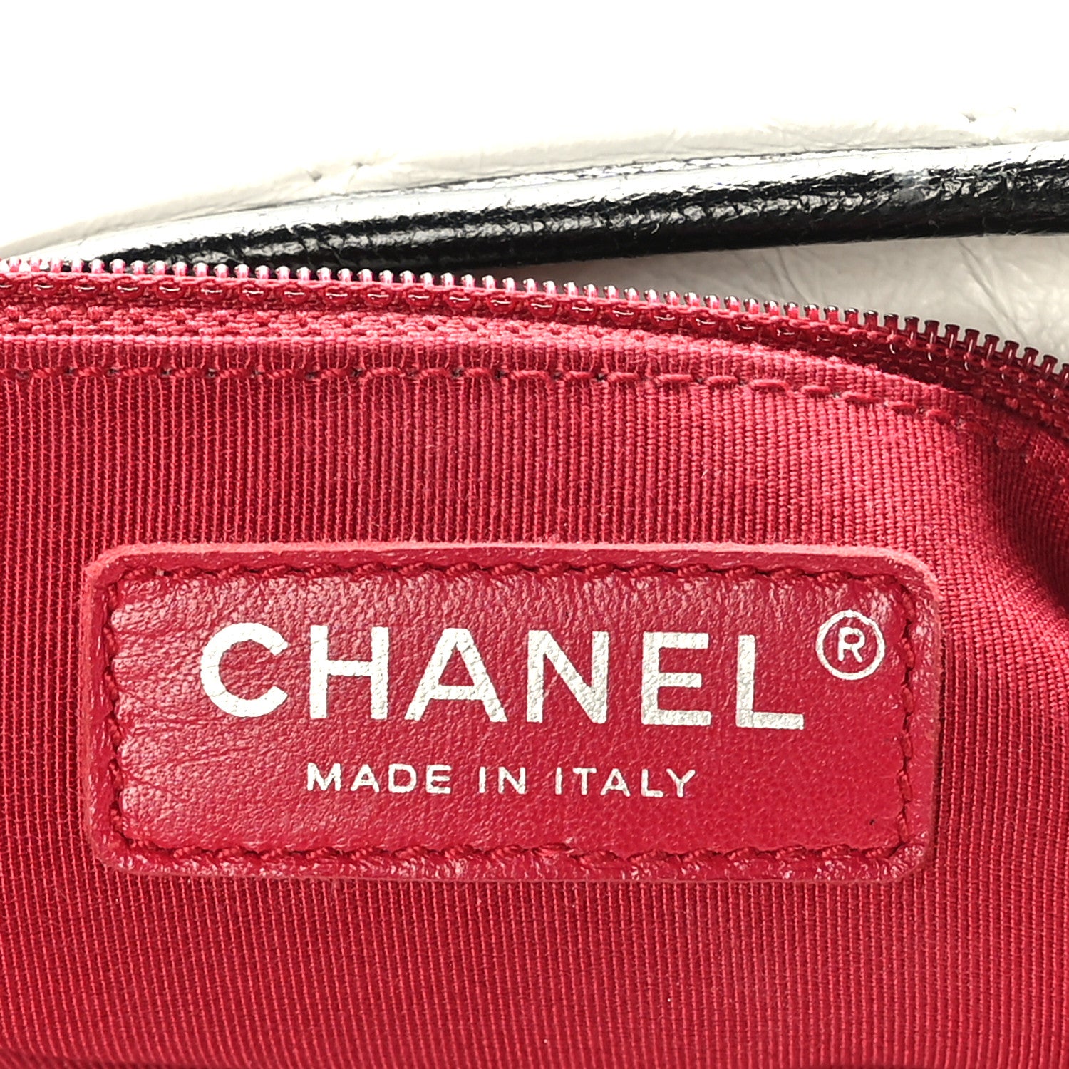 Chanel Aged Calfskin Quilted Medium Gabrielle Hobo Black White 7 of 10