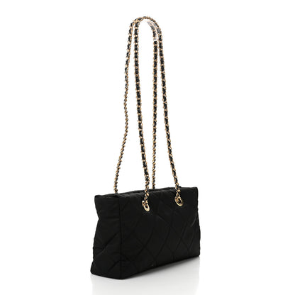 Prada Re-Nylon Impuntu Quilted Re-Edition 1995 Chaine East West Medium Tote Bag Black 3 of 10