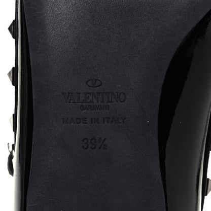 Valentino Garavani Patent Rockstud Cage Ballerina Flats 39.5 Black 6 of 7