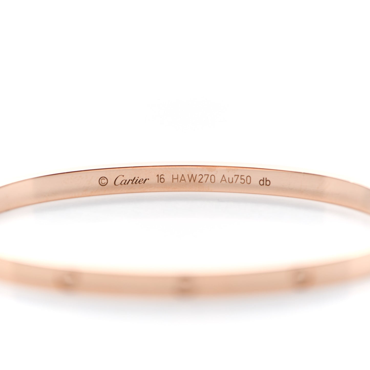 18K Pink Gold Small LOVE Bracelet 16
