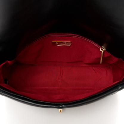 Chanel Lambskin Quilted Large Chanel 19 Flap Black 5 of 10