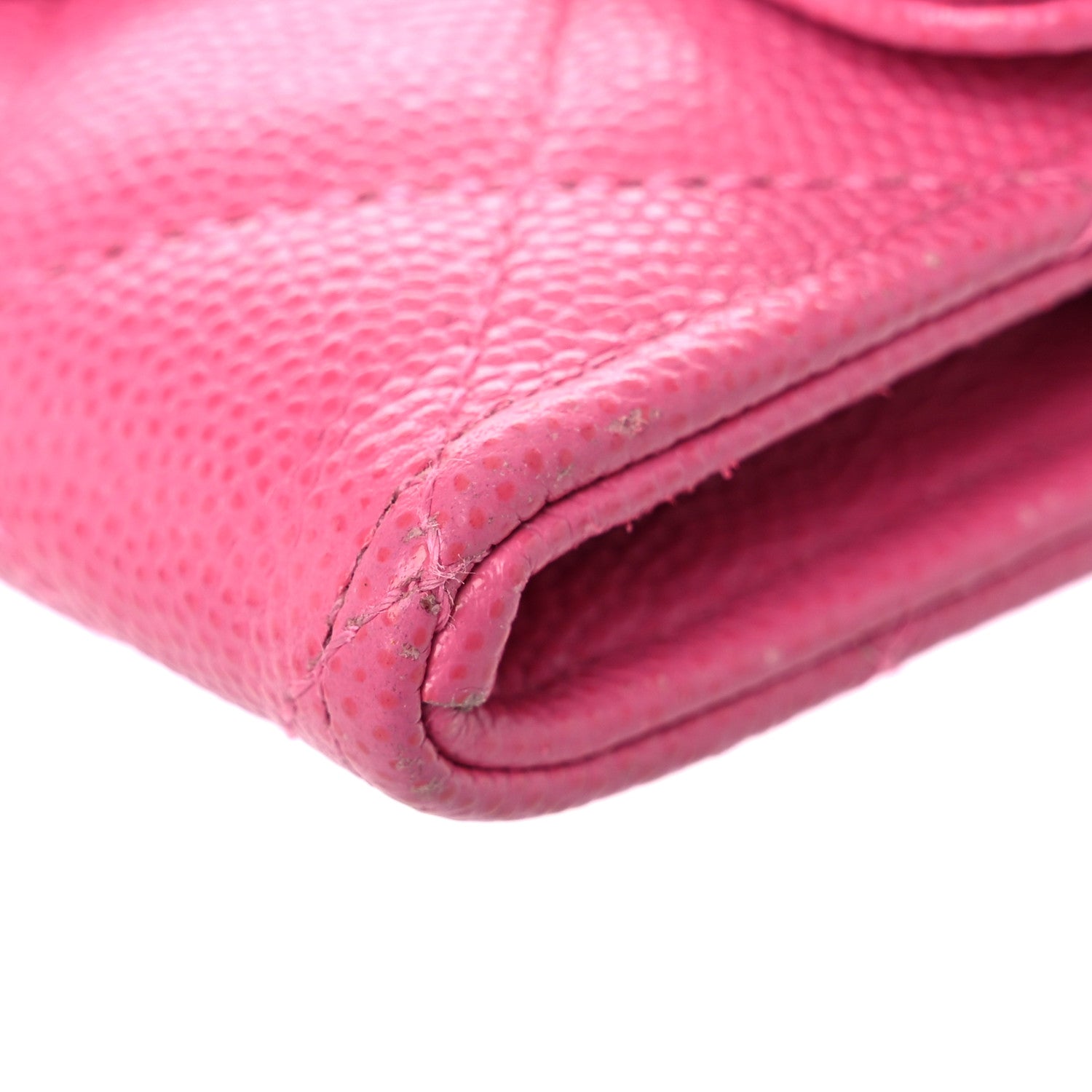 Chanel Caviar Quilted Flap Card Holder Wallet Pink 10 of 17