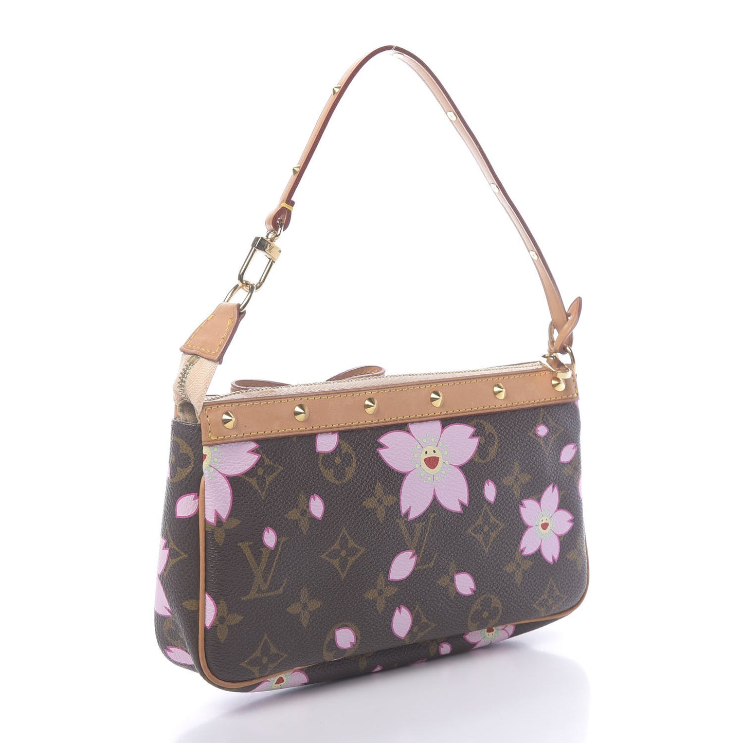 Monogram Cherry Blossom Pochette Accessories Brown