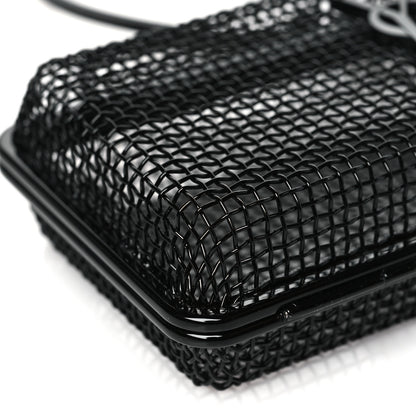 Saint Laurent Brass Lambskin Monogram Cassandre Cage Bag Black 9 of 10