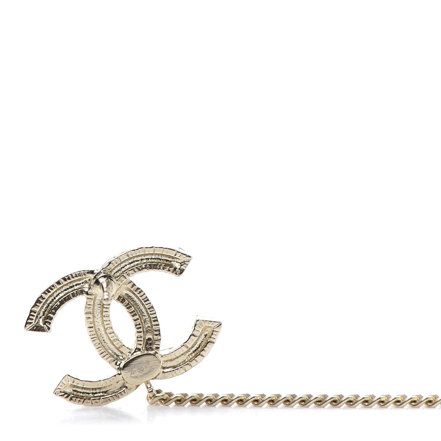 Crystal CC Cuff Single Earring Gold