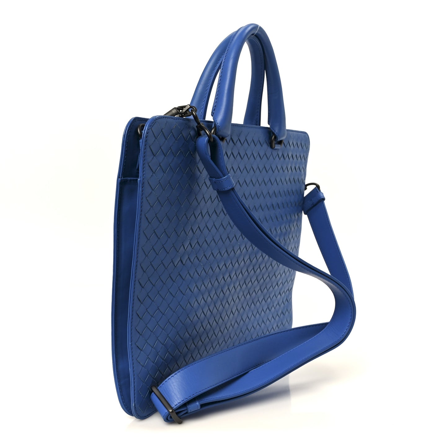 Nappa Intrecciato Briefcase Blue