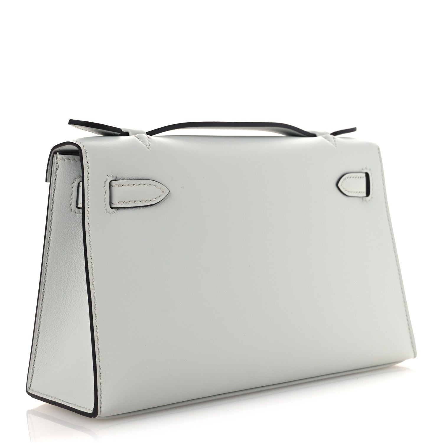 Hermes Swift Kelly Pochette Clutch Gris Platine 3 of 13