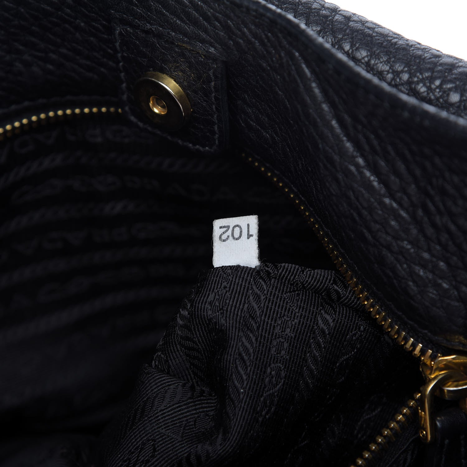 Prada Vitello Daino Shoulder Flap Bag Black 9 of 9