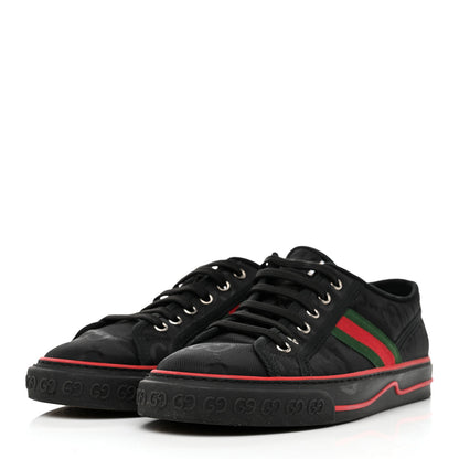 Gucci Econyl Nylon Web Monogram Off The Grid Womens 1977 Tennis Sneakers 41 Black 3 of 8