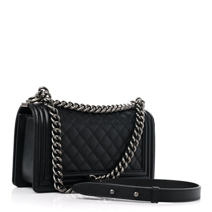 Chanel Caviar Quilted Medium Boy Flap Black 3 of 11