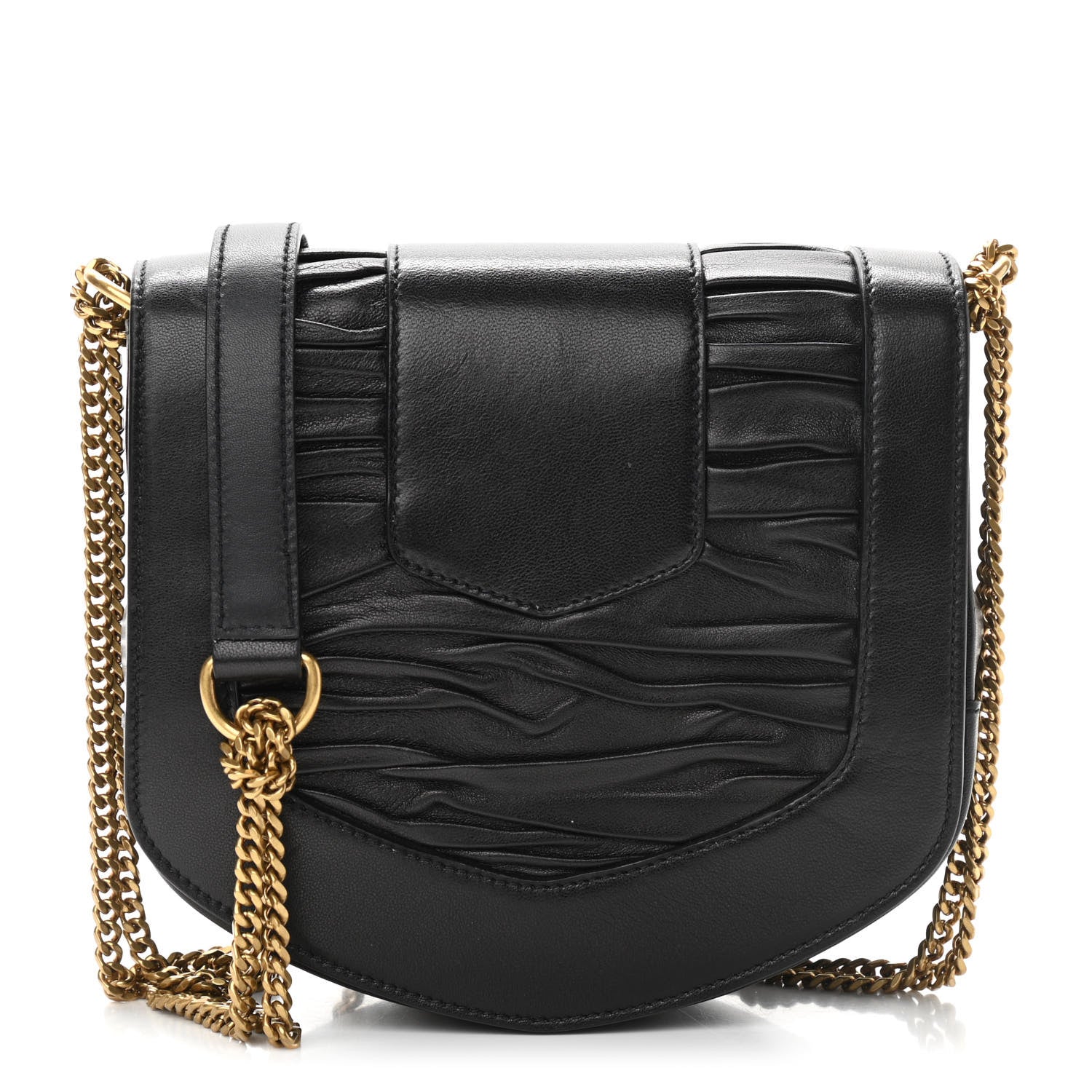 Saint Laurent Lamskin Chrissie Chain Shoulder Bag Black 1 of 11