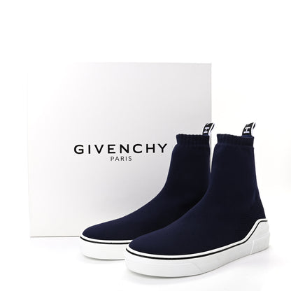 Givenchy Technical Canvas Knit Mens George V Sock Sneakers 39 Navy 6 of 6