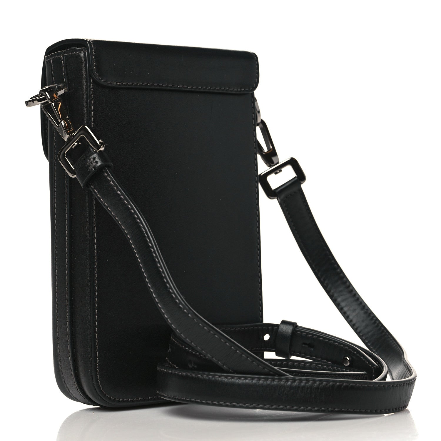 Christian Dior Smooth Calfskin Vertical Pouch Black 3 of 9