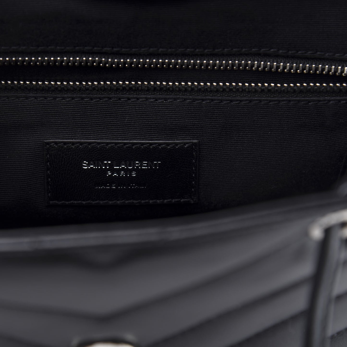 Calfskin Y Quilted Monogram Small Loulou Backpack Black