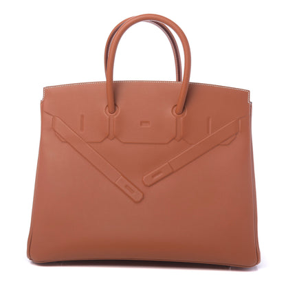 Hermes Swift Birkin Shadow 35 Gold 1 of 14