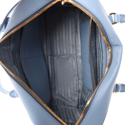 Prada Saffiano Lux Petite Bowler Blue 6 of 9