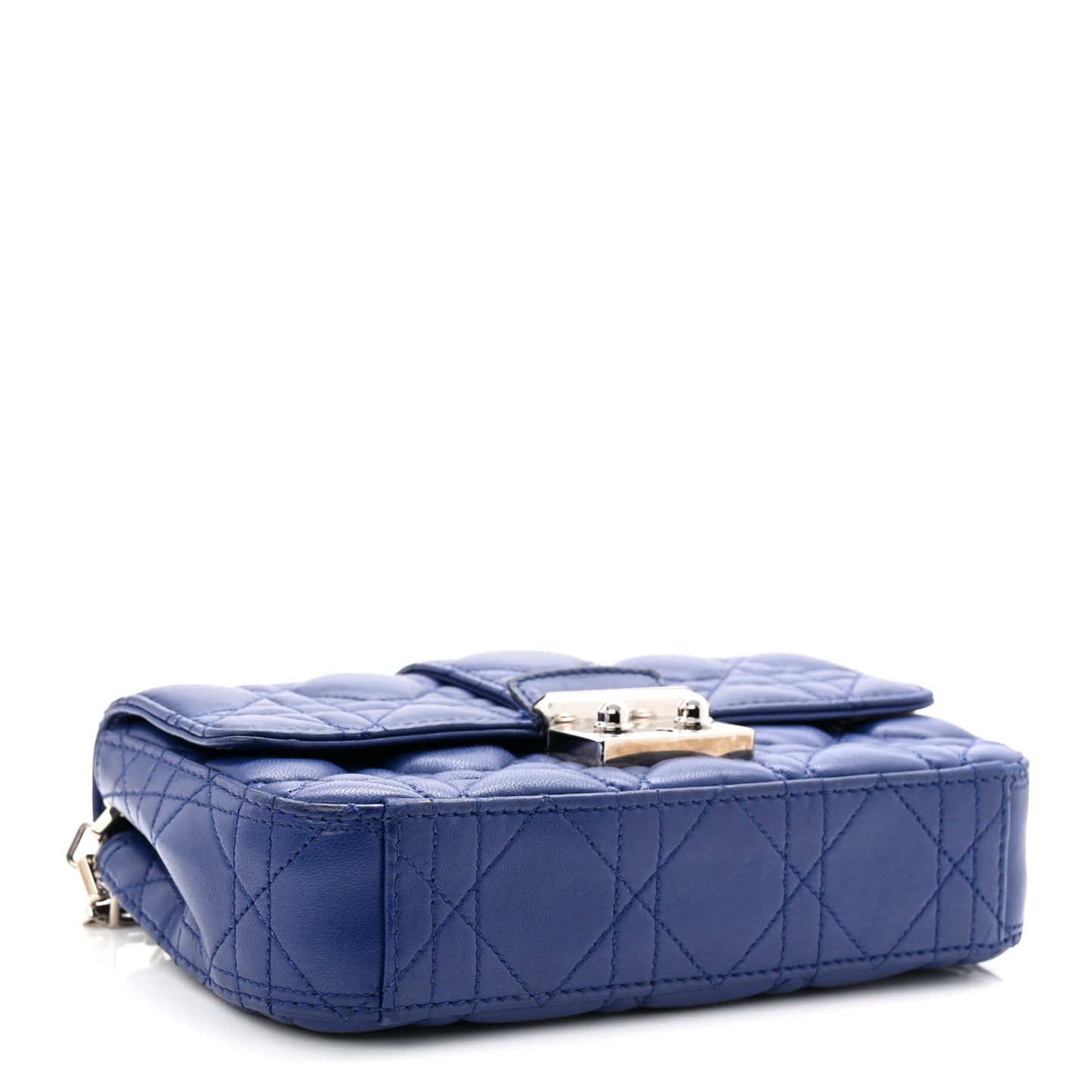 Lambskin Cannage Miss Dior Small Promenade Pouch Blue