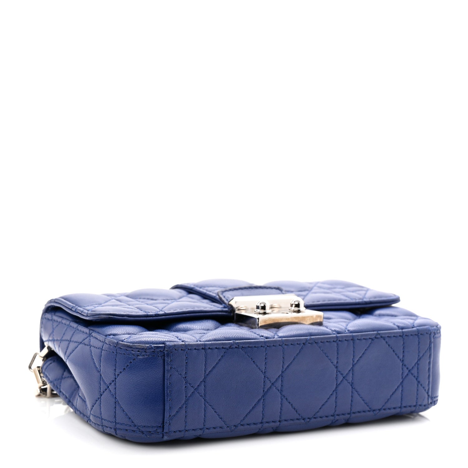Christian Dior Lambskin Cannage Miss Dior Small Promenade Pouch Blue 4 of 10