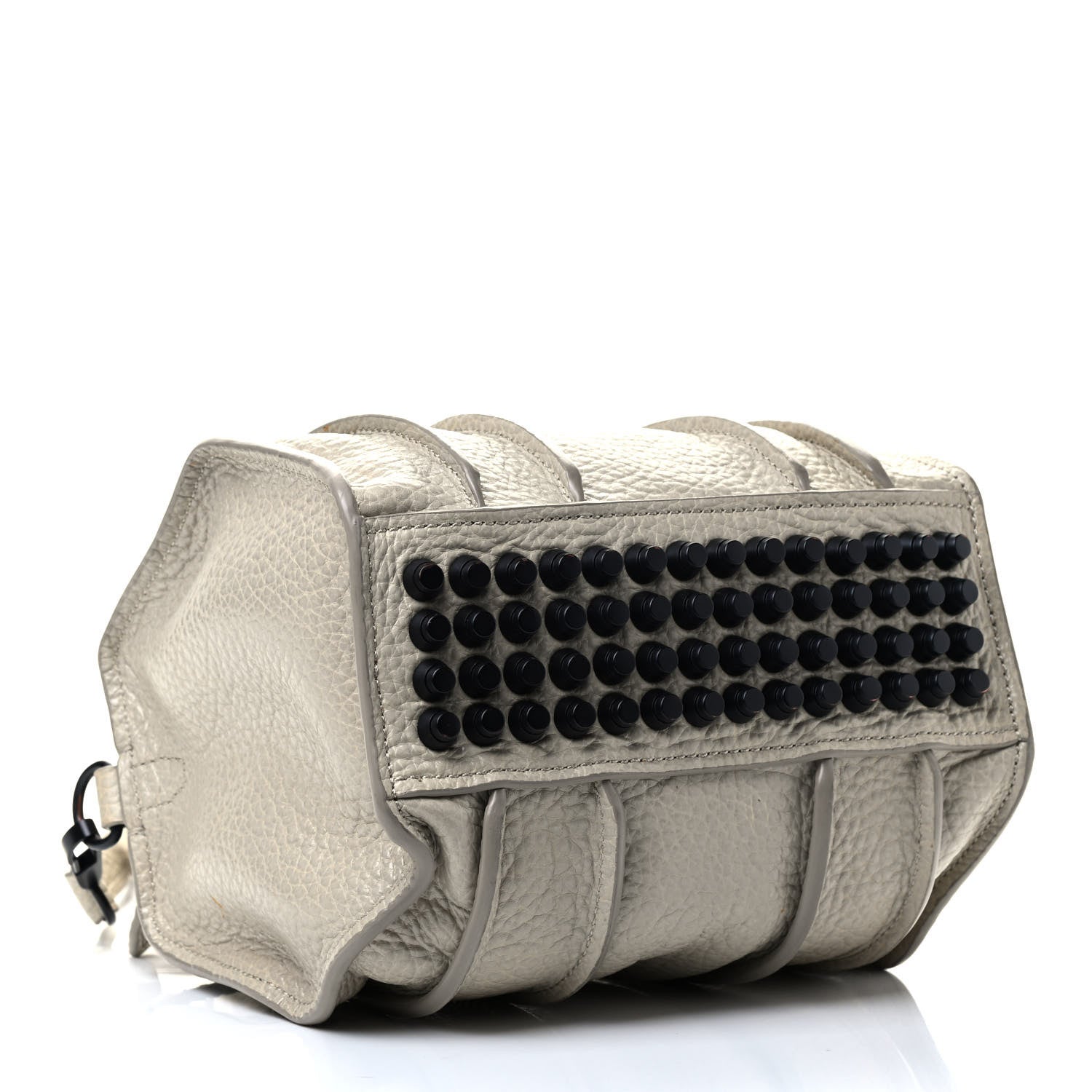 Alexander Wang Pebbled Lambskin Inside Out Rocco Matte Black Hardware Chalk 5 of 10