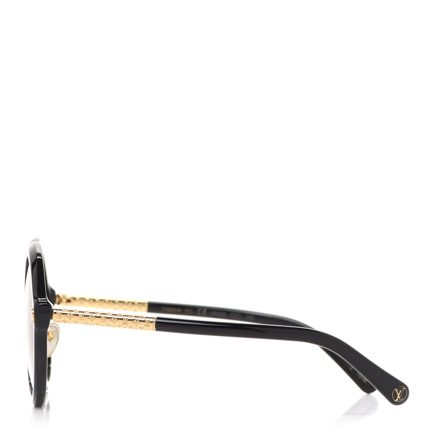 Louis Vuitton Acetate Round Sunglasses Z1052W Black 3 of 8