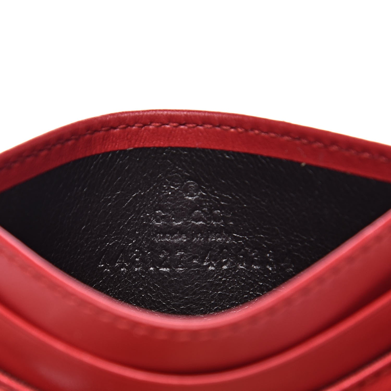 Gucci Calfskin Matelasse GG Marmont Card Holder Hibiscus Red 6 of 7