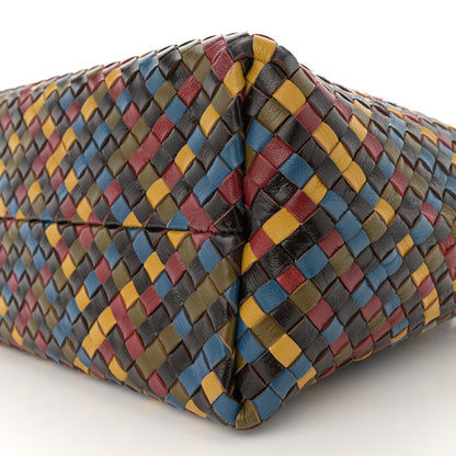 Bottega Veneta Shiny Goatskin Intrecciato Small Cabat Multicolor 11 of 13