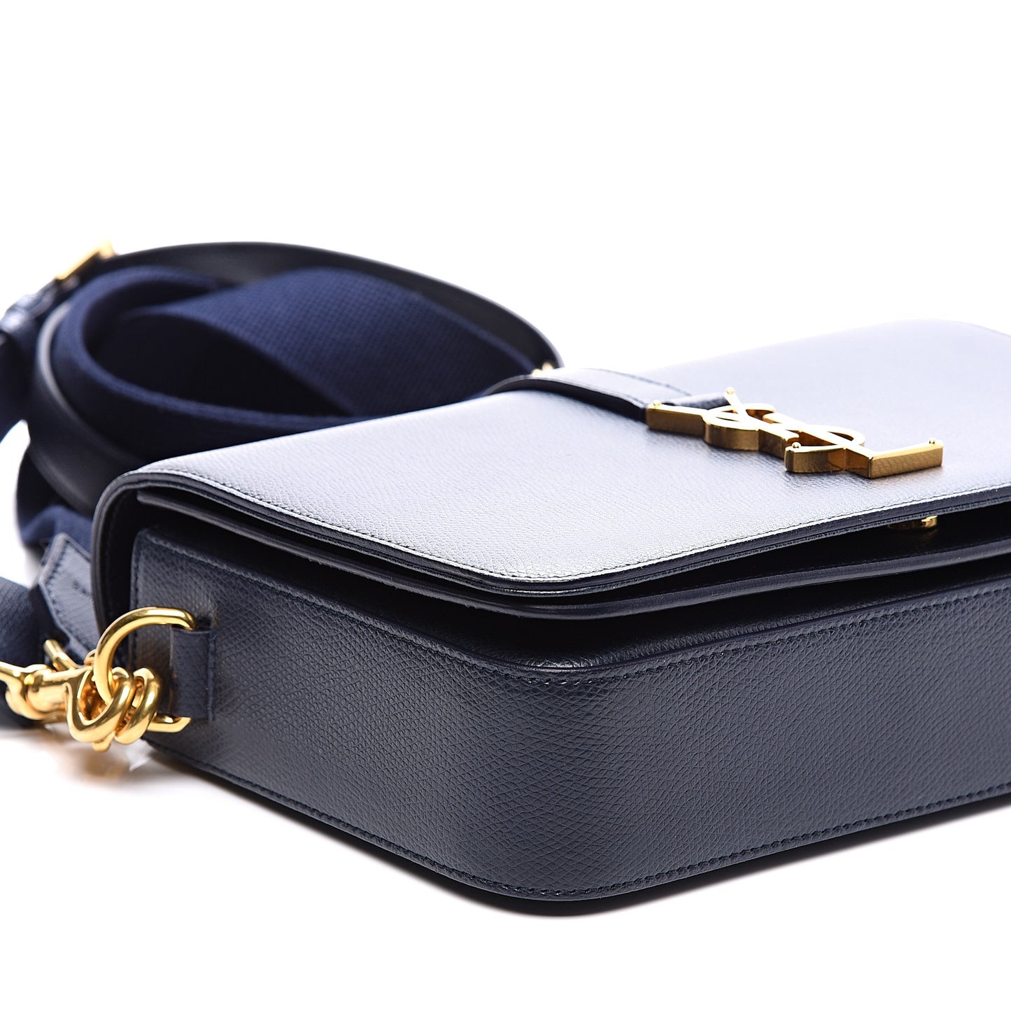Textured Calfskin Medium Classic Monogram Universite Bag Deep Marine