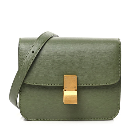 Celine Liege Calfskin Teen Classic Box Flap Bag Light Khaki 1 of 10