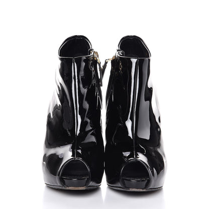 Louis Vuitton Patent Oh Really Ankle Boots 36 Black 2 of 12