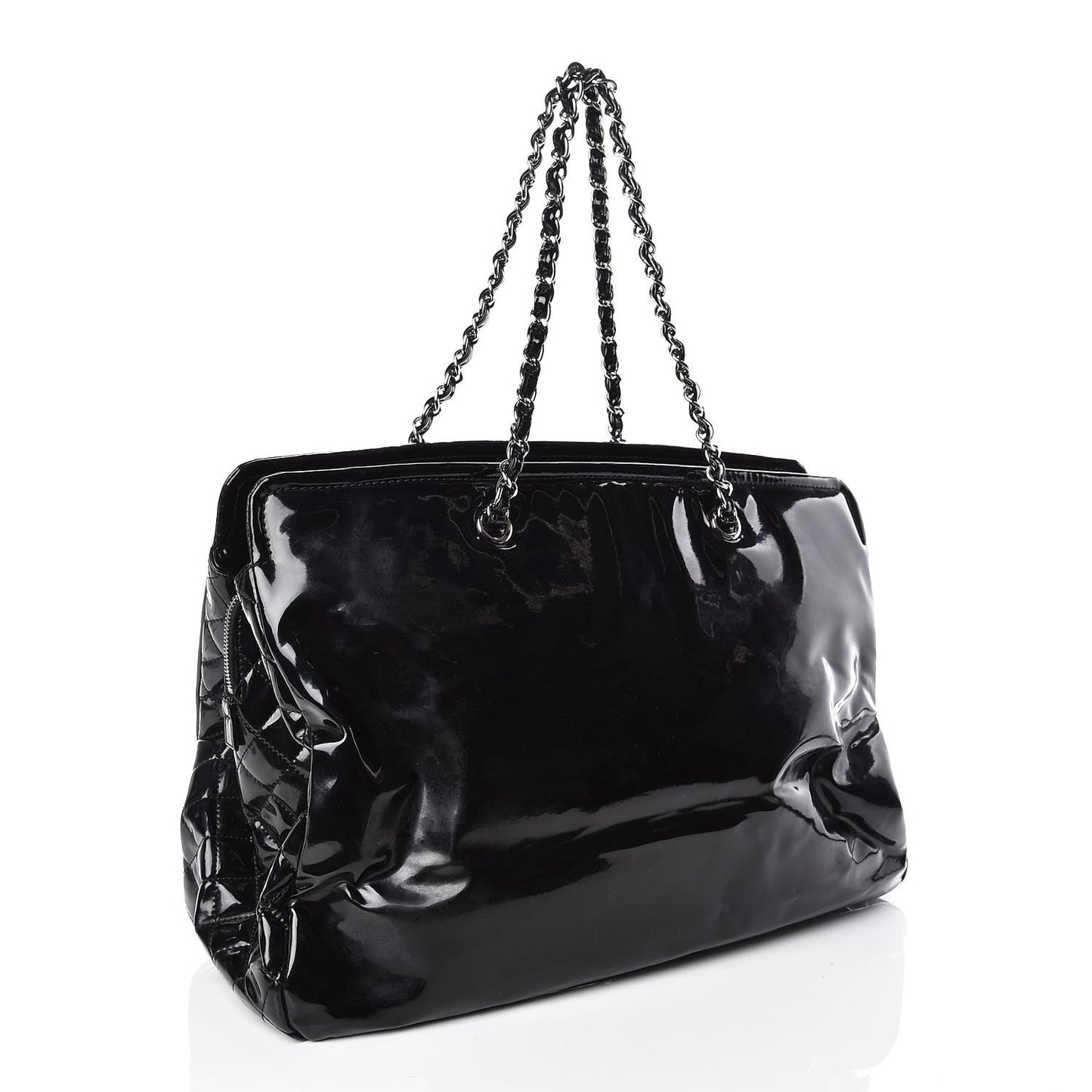 Vinyl Large Lipstick Tote Black