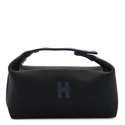 Hermes Canvas Small Bride-A-Brac Pouch Black Bleu Nuit 1 of 10