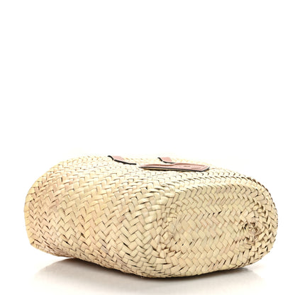 Celine Raffia Calfskin Heart Triomphe Teen Panier Tan 4 of 8