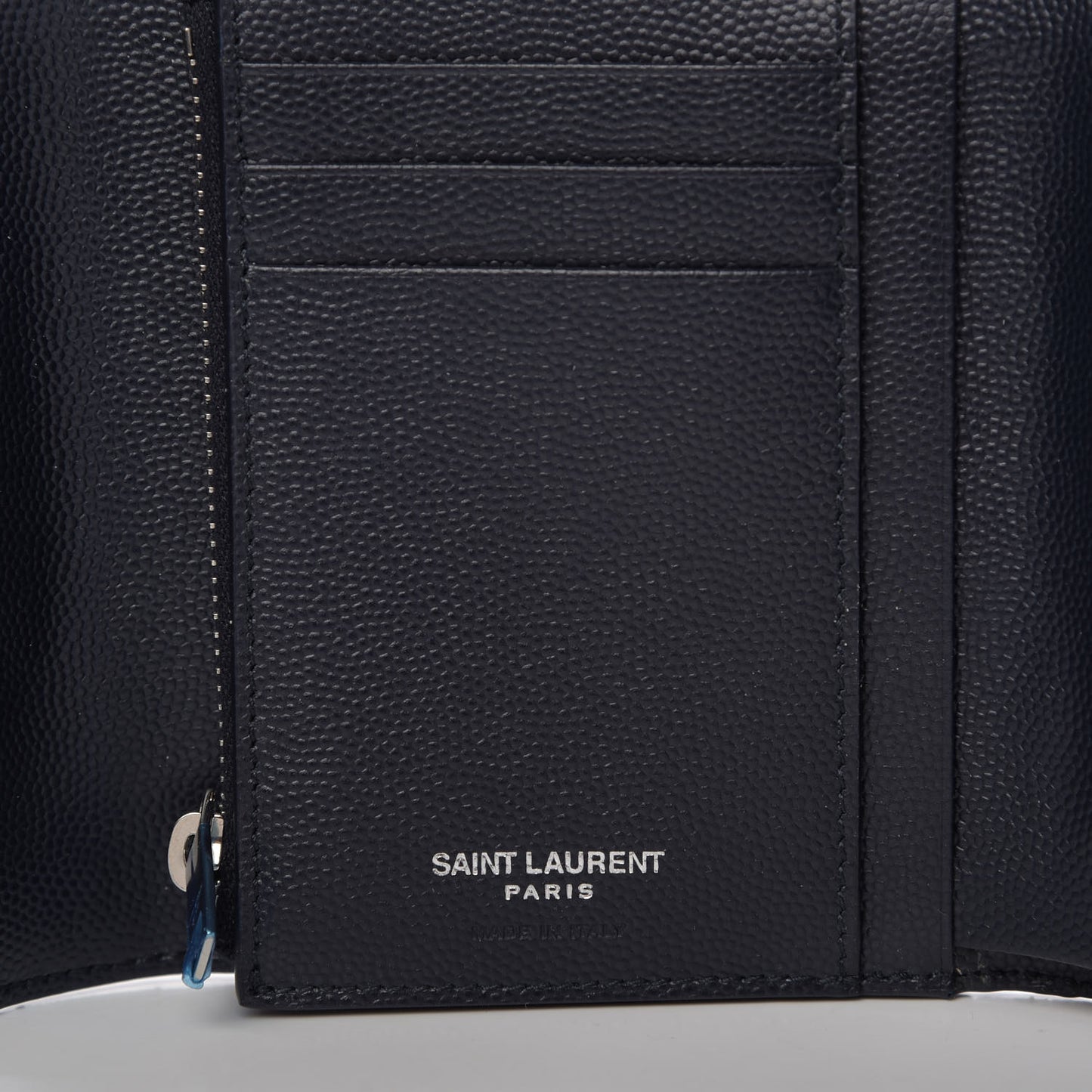 Grain De Poudre Matelasse Chevron Small Monogram Envelope Wallet Navy