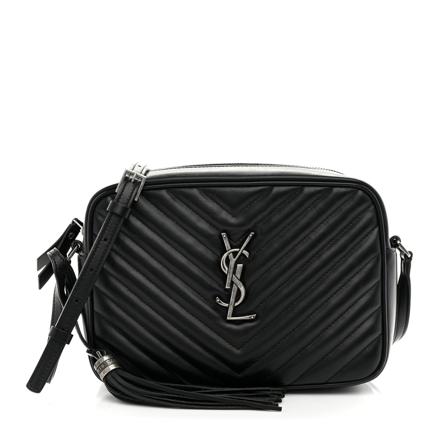 Calfskin Matelasse Monogram Lou Camera Bag Black