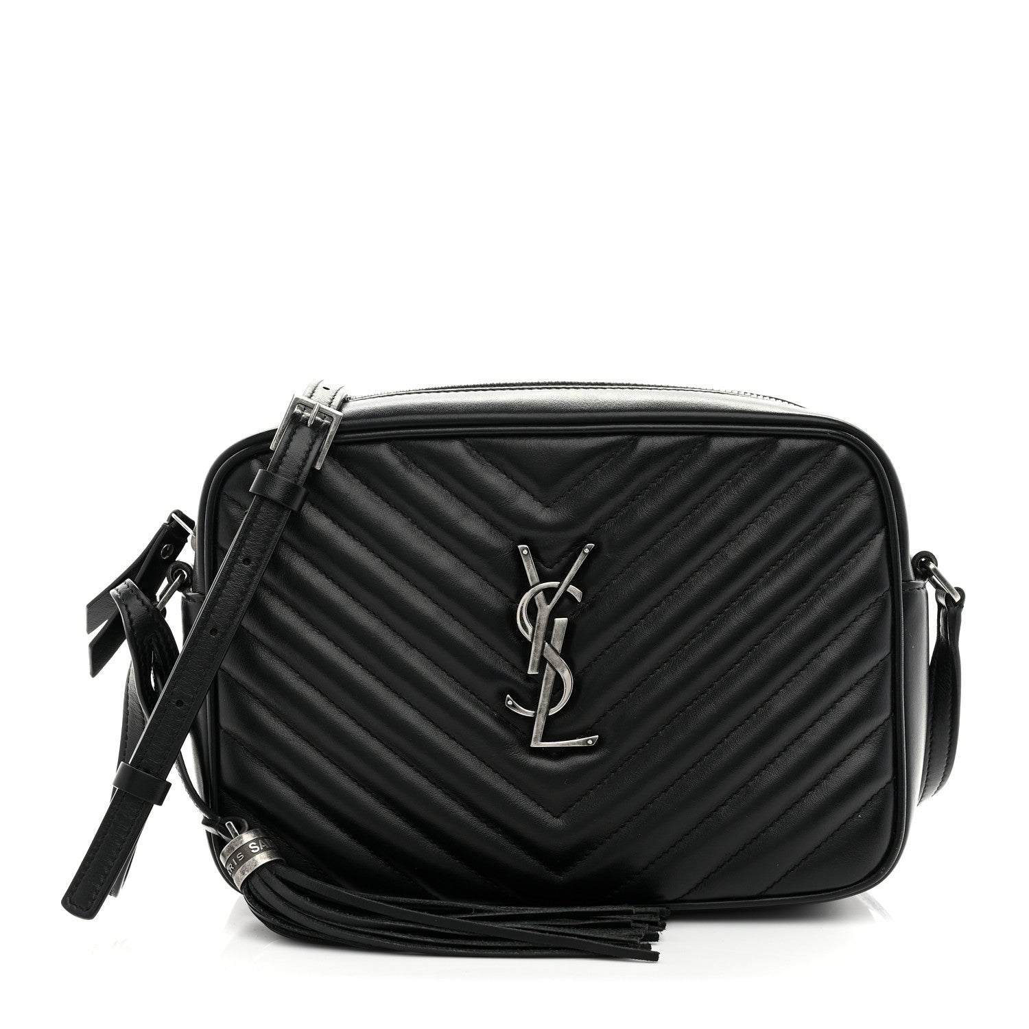 Saint Laurent Calfskin Matelasse Monogram Lou Camera Bag Black 1 of 10