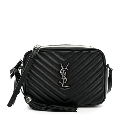 Saint Laurent Calfskin Matelasse Monogram Lou Camera Bag Black 1 of 10