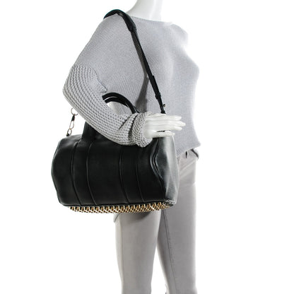 Alexander Wang Pebbled Lambskin Rocco Duffel Black Pale Gold Hardware 2 of 8