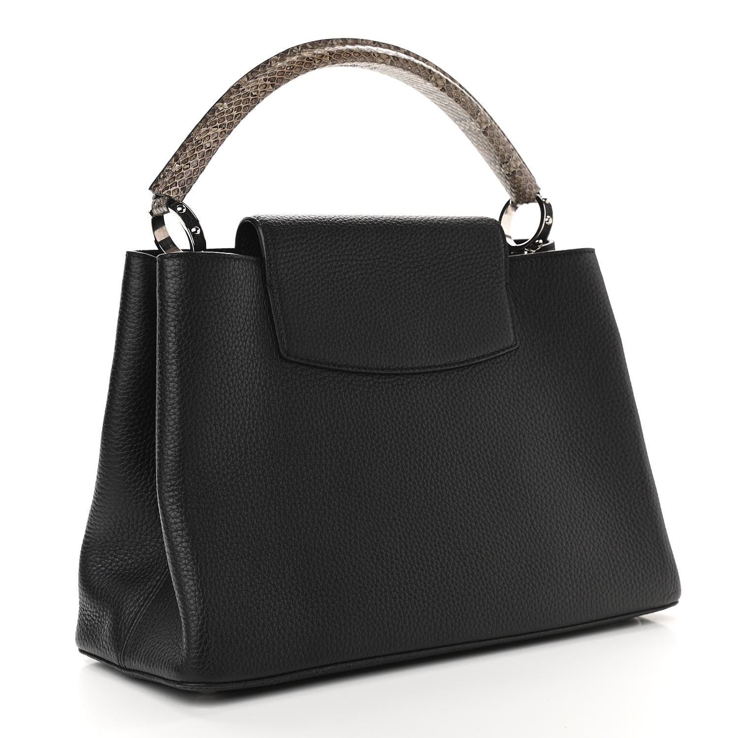 Louis Vuitton Taurillon Ayers Capucines MM Black 3 of 9