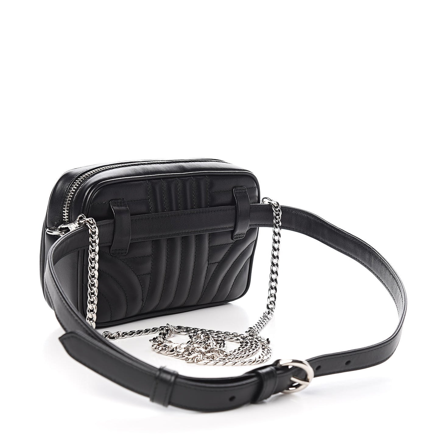 Soft Calfskin Impunture Diagramme Belt Bag Black