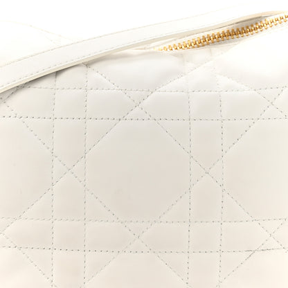 Christian Dior Lambskin Cannage Medium Dior Vibe Hobo Bag White 8 of 13