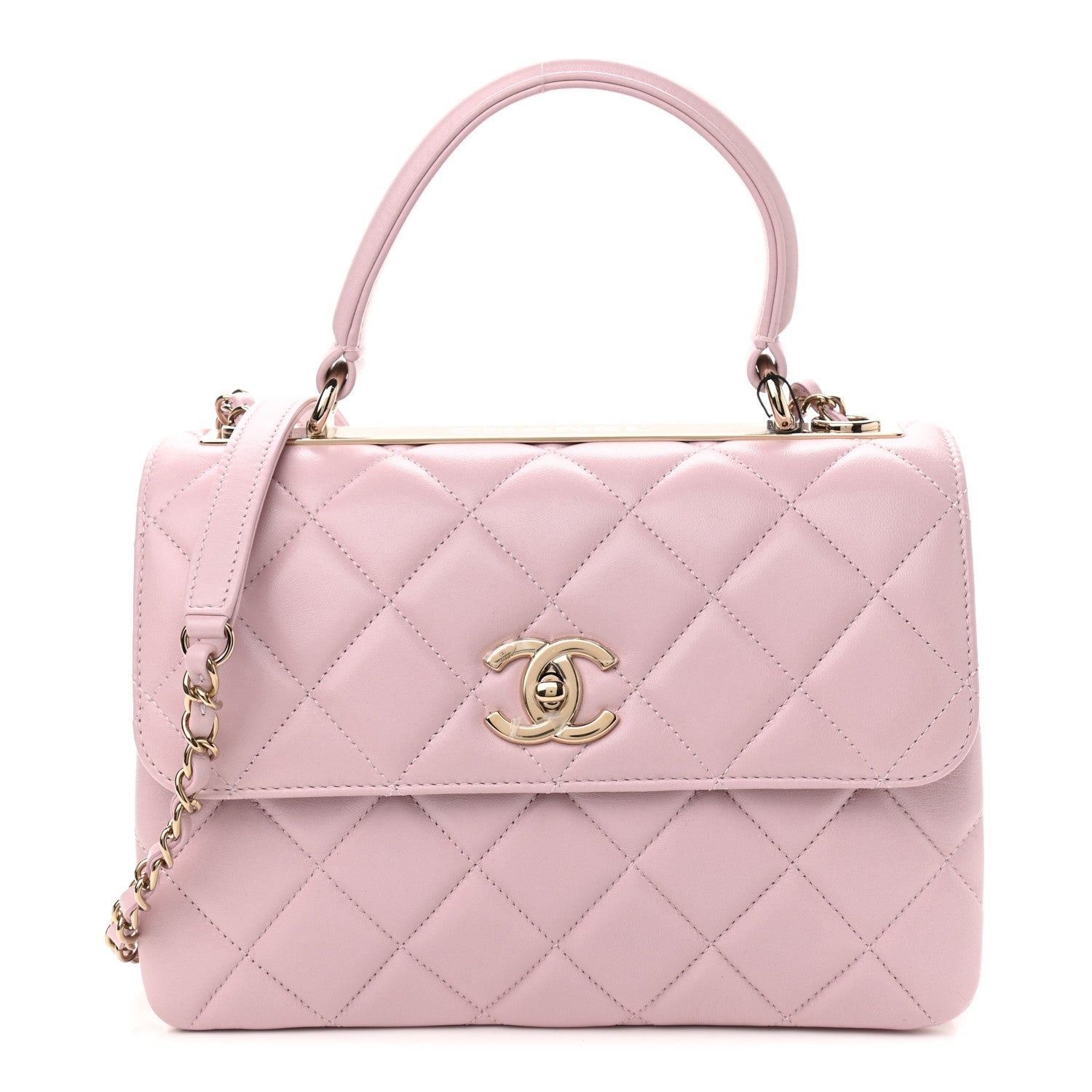 Chanel Lambskin Quilted Small Trendy CC Flap Dual Handle Bag Light Pink 1 of 10
