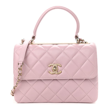 Chanel Lambskin Quilted Small Trendy CC Flap Dual Handle Bag Light Pink 1 of 10